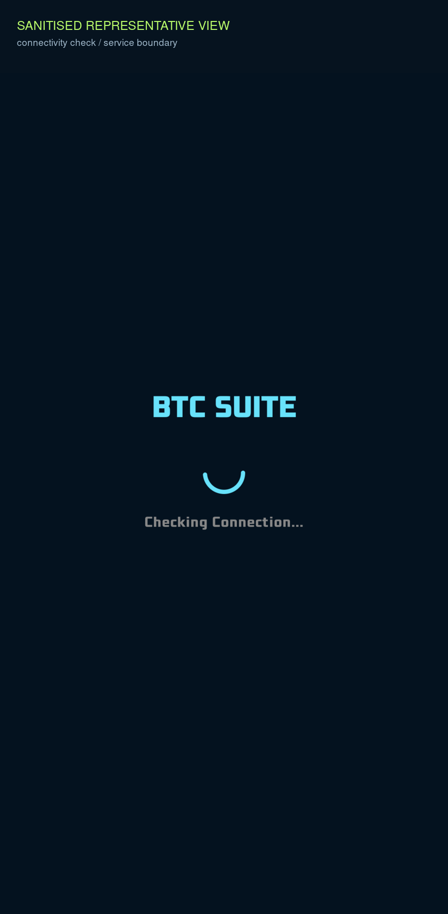 Sanitised Android server-health screen showing a representative status check.