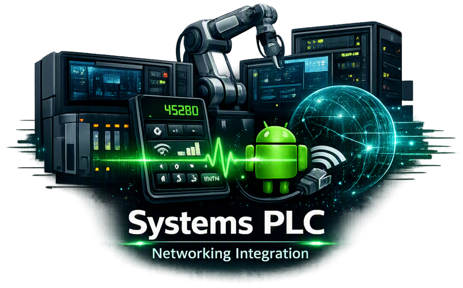 Connected industrial data services and systems integration authored project artwork.