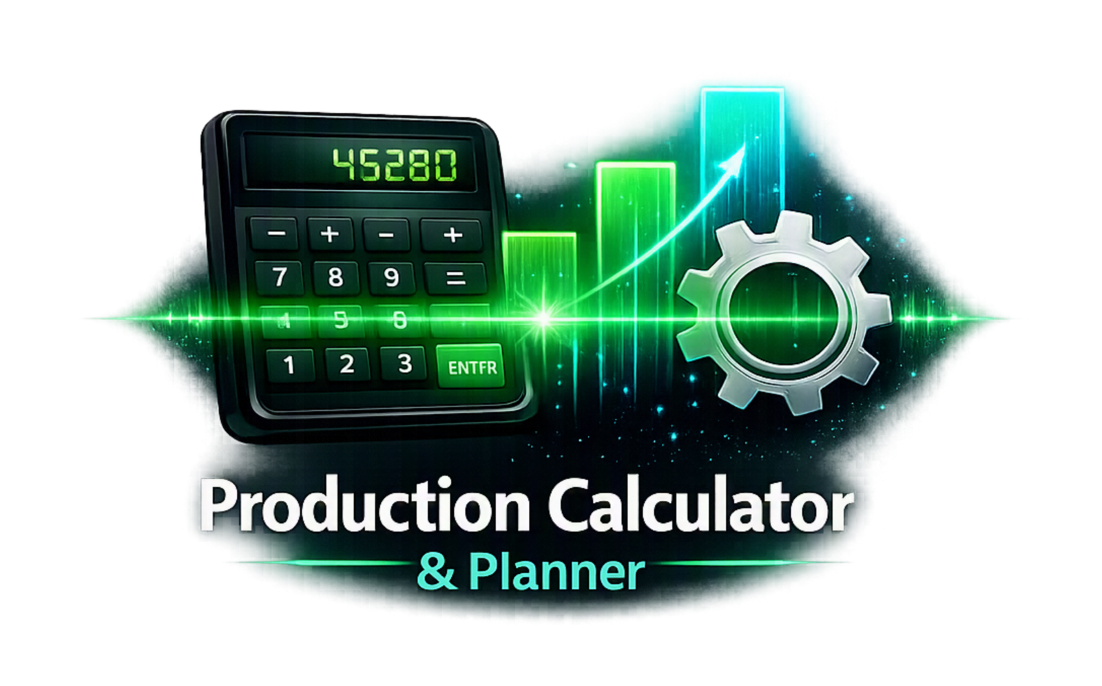 Production planning, capacity modelling and operational calculator authored project artwork.